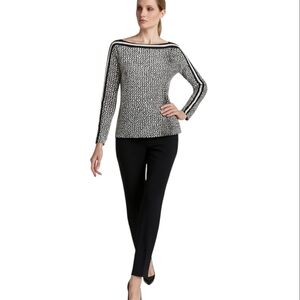 MICHAEL Michael Kors Monochrome Patterned Top. Size P/L